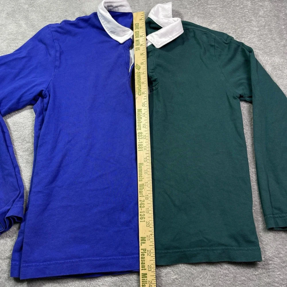GAP Kids Rugby Shirt Long Sleeve Combo‎ Blue Green Colorblock XL XXL School